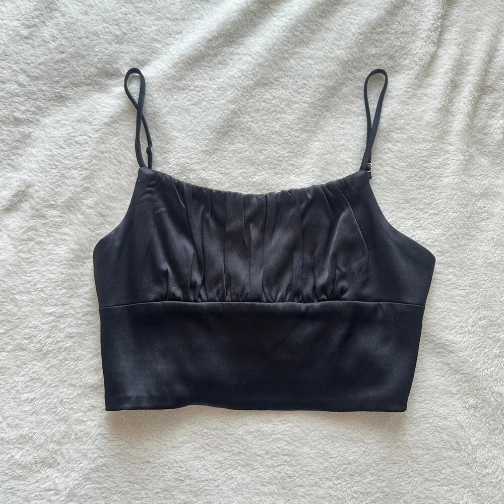 Black zara going out top